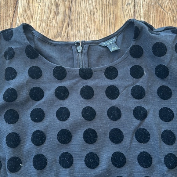 Ann Taylor Velvet Dot Shift Dress - Picture 2 of 7